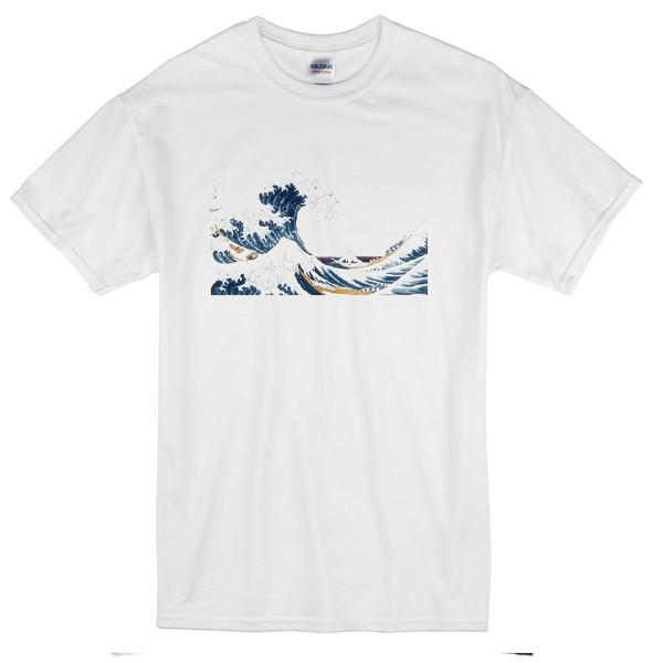 Hokusai The Great Wave Mens Custom Made White T-Shirt – clothesmapper