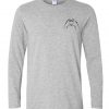 Hand love heart grey Unisex Long sleeve T-shirt