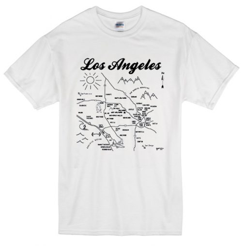 Los angels map T-shirt