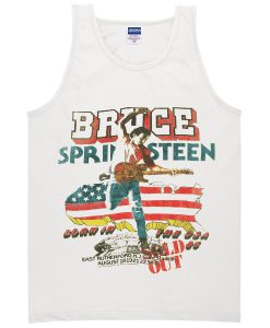 Mens Ecru 85 US Tour Bruce Springsteen Tanktop