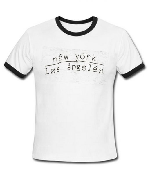 New york Los angeles Ringer T-shirt