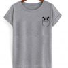 Panda pocket grey T-shirt