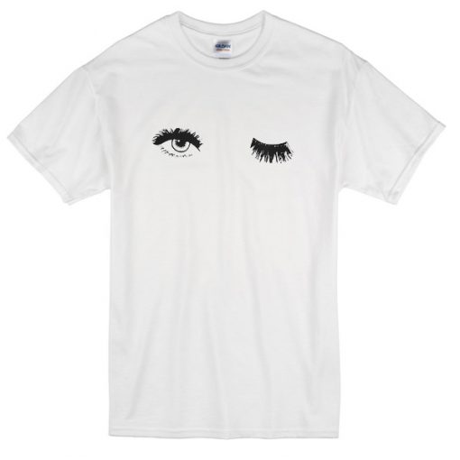 Wink Eyes Print Tee shirt