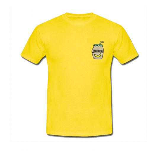 banana milk pocket logo T-shirt