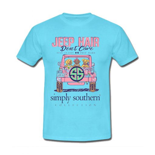 jeep hair don't care simply southern t-shirt