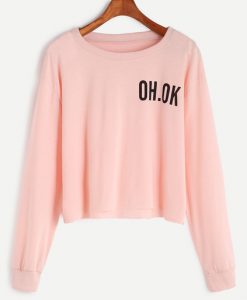 oh ok pink sweatshirt