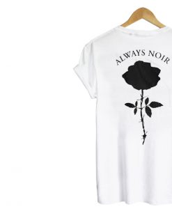 Always noir Flower Back T-shirt