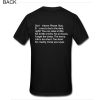 Don't leave please stay Back T-shirt