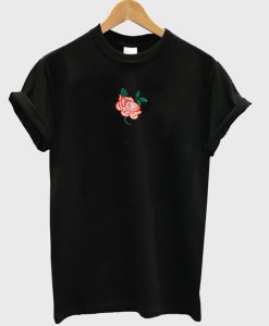 GRUNGE ROSE EMBROIDERY T-shirt