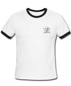Ghost emoji ringer T-shirt