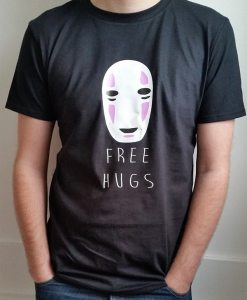 Men's No face free hugs, spirited away T-shirt
