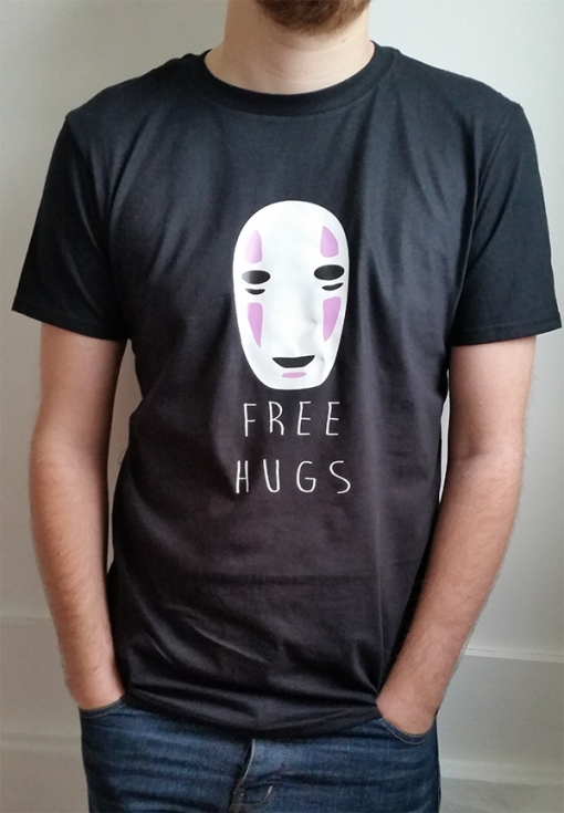 Men's No face free hugs, spirited away T-shirt