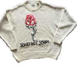 Sorry not sorry embroidery sweatshirt