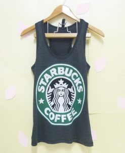 Starbuck coffee navy tanktop