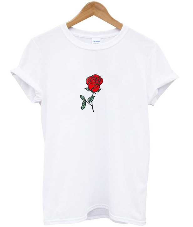 White rose T-shirt