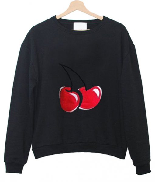 cherry pullover sweatshirt