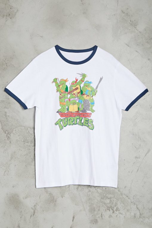 ninja turtle ringer T-shirt