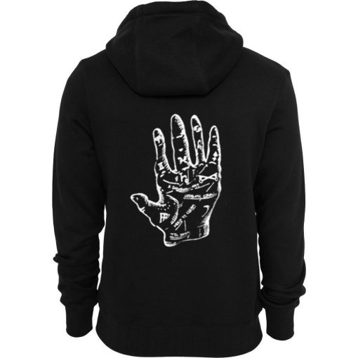 Palmistry Zodiac Hand back Hoodie