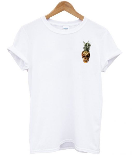 Pineapple headskull pocket T-shirt