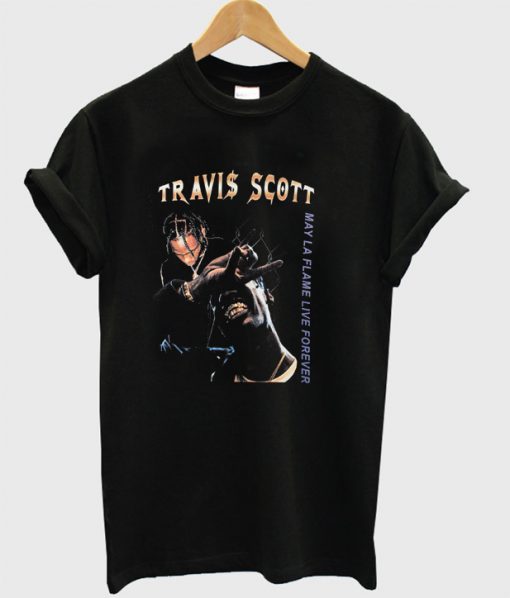 Travis Scott May la flame forever T-shirt