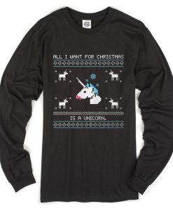 All i want christmas is a unicorn Long Sleeve T-shirt