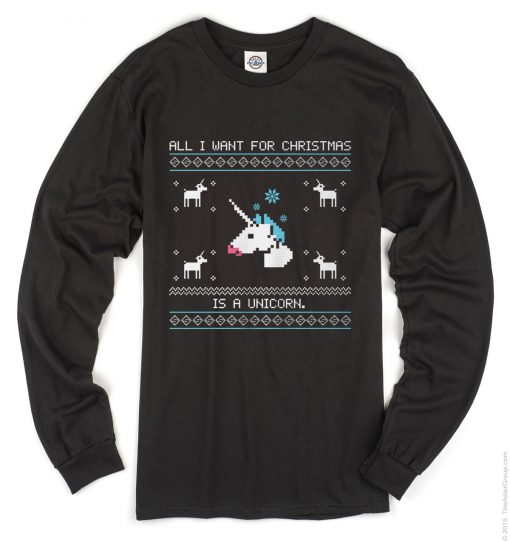 All i want christmas is a unicorn Long Sleeve T-shirt