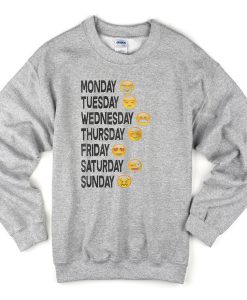 Emoji days of the weeks Sweatshirt