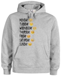 Emoji days of the weeks hoodie