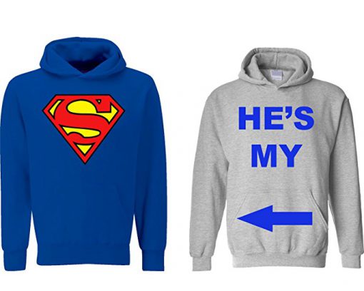 He's My superman couple Hoodie