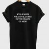 Who Knows What evil lurks T-shirt