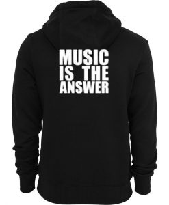 Music is the answer back hoodie