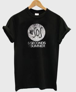 SOS 5 seconds summer Black T-shirt