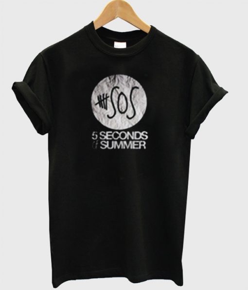 SOS 5 seconds summer Black T-shirt