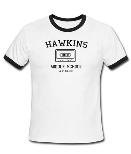 Hawkins middle school Ringer T-shirt