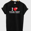 I love you text christmas T-shirt