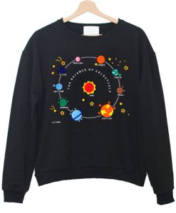 Planets Solar System and Stars Sweatshirt