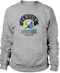 The boy is on a skateboard fervor sweatshirt