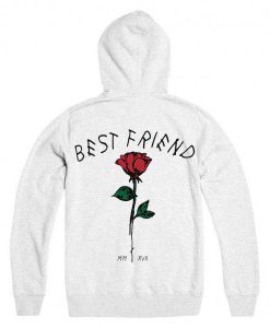 best friend rose Back hoodie
