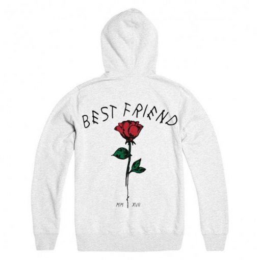 best friend rose Back hoodie