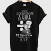 Never Underestimate A girl Who Listen To Ed Sheeran T-shirt