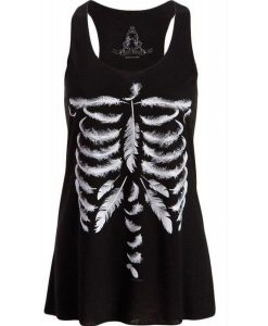 skull feathers Tank top