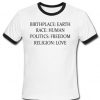 Birthplace Earth Race Human Ringer T-shirt