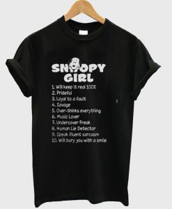 About 10 Snopy Girl T-Shirt
