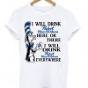 Dr Seuss I Will Drink Pabst Blue Ribbon T-shirt