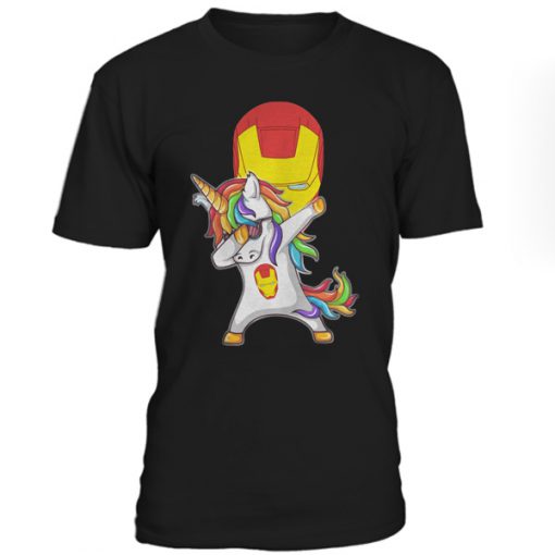 Iron Man Unicorn Dabbing T-shirt