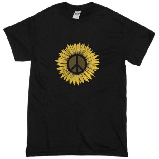 Peace Hippie inside Sunflower T-Shirt
