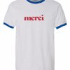 Merci Ringer Blue T-Shirt