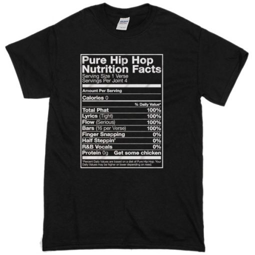 Pure Hip Hop Nutrition Facts T-Shirt