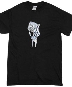 Skeleton Hand Holding A Stack of Money T-Shirt