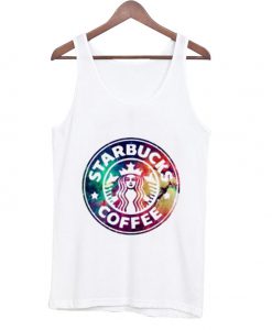 Starbuck Coffee Rainbow Tank top
